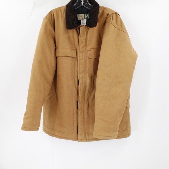Wearguard jacket Mens medium duck canvas full zip work corduroy collar cotton - Picture 1 of 10